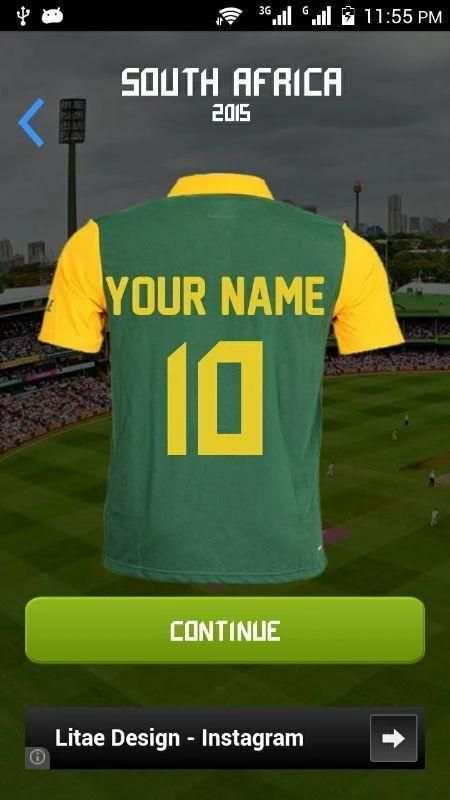 Cricket World Cup 2015 Jersey screenshot 4