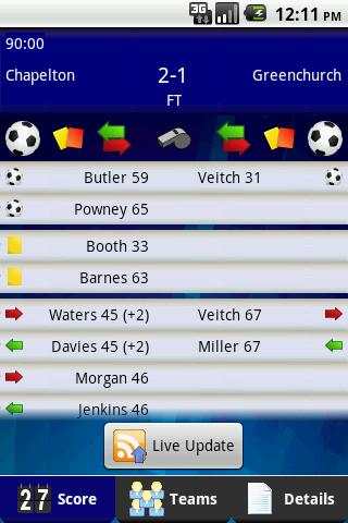 Total Football Scorer Lite screenshot 1