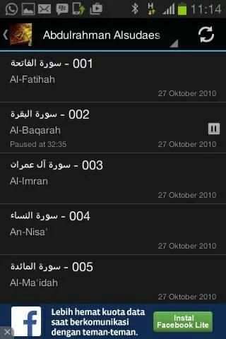 Murottal Al-Quran 30 Juzz Mp3 screenshot 4