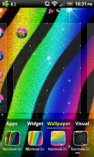 Go Launcher ranbow Zebra theme screenshot 5