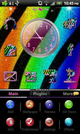 Go Launcher ranbow Zebra theme screenshot 4