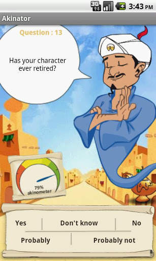 Akinator Lite screenshot 1