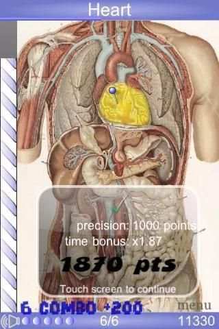 Speed Anatomy Quiz Free स्क्रीनशॉट 2