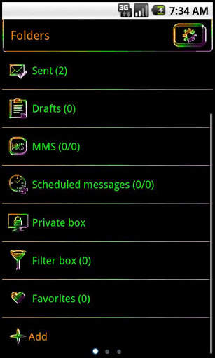 Go SMS Metallic Halloween screenshot 2
