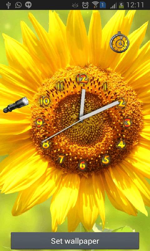 Sunflower Flashlight Clock and Alarm screenshot 2