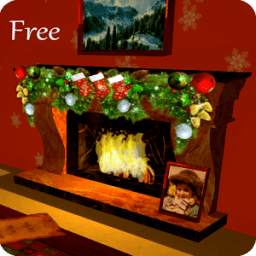3D Christmas Fireplace HD