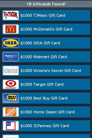 Free Gift Cards screenshot 2