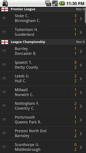 Soccer Live Scores скриншот 1