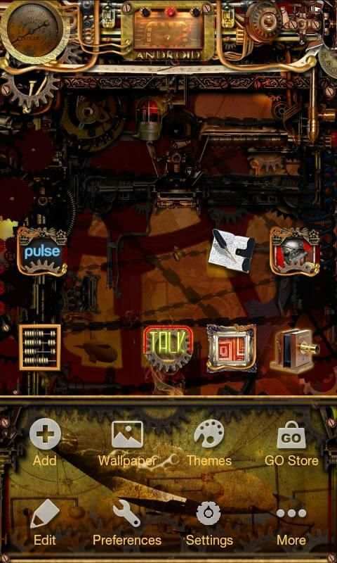 Steampunk Go Launcher Ex Theme скриншот 5