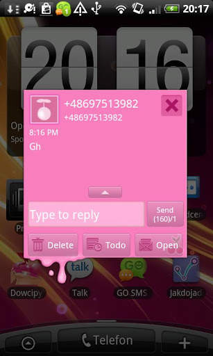 GO SMS Pro Milk Shake Theme screenshot 3