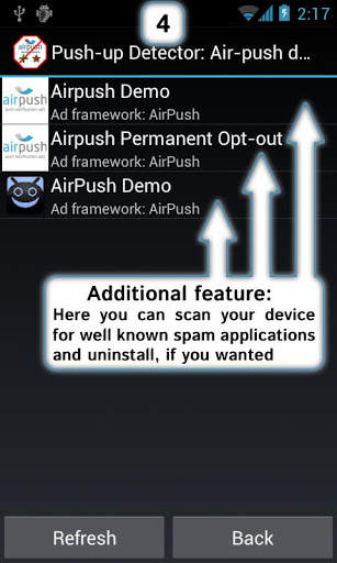 AirPush Ads Detector 4 تصوير الشاشة