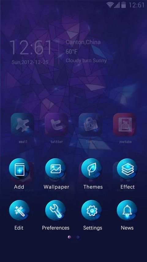 Fluorescent Light Go Launcher screenshot 2