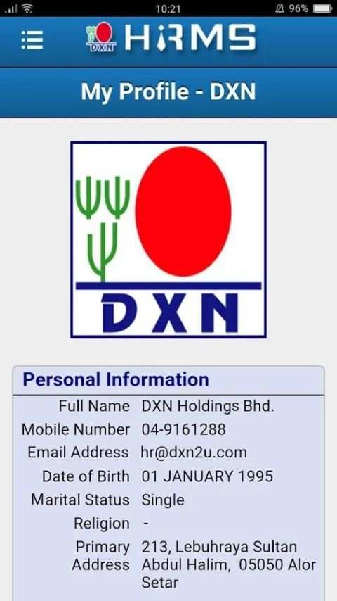 DXN HRMS 1 تصوير الشاشة