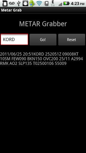 METAR Grabber screenshot 2