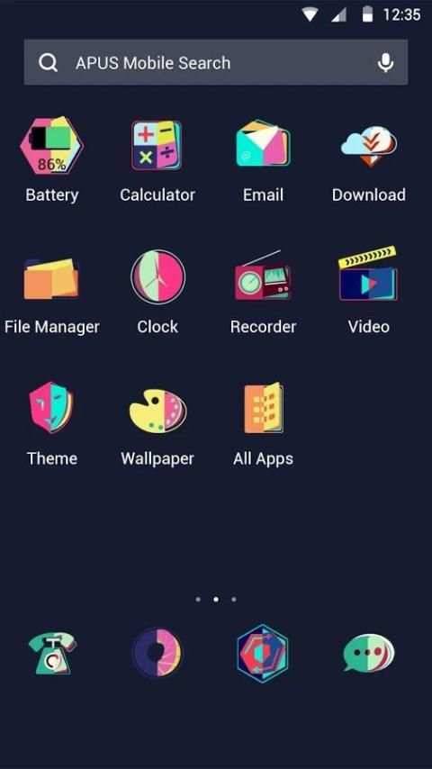 Split theme for APUS скриншот 2