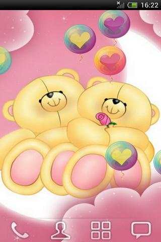 Cute Teddy Bear Live Wallpaper screenshot 1