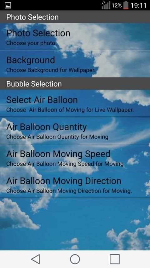 My Photo Hot Air Balloon LWP screenshot 1