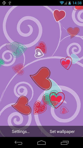 Candy Hearts Live Wallpaper screenshot 1