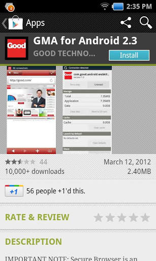 GMA for Android 2.3 screenshot 2