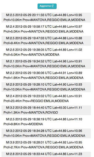 Terremoti Italia screenshot 1