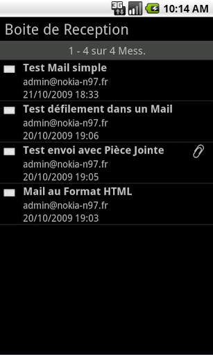 Minimails screenshot 1