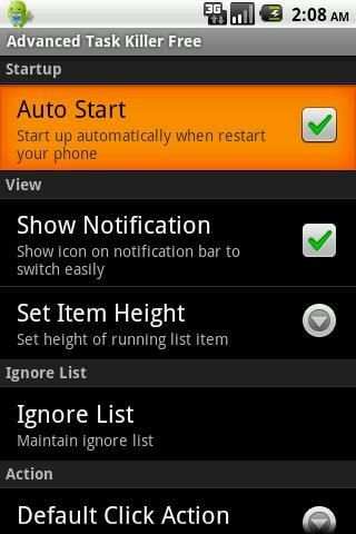 Advanced Task Killer screenshot 1
