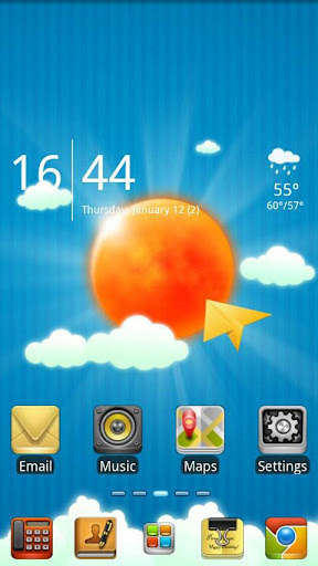 Sun And Sky GO launcher theme 1 تصوير الشاشة