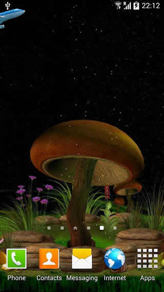 3D Night Mushroom Live Wallpaper screenshot 1