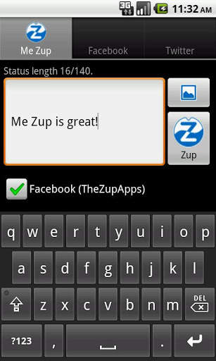 Me Zup (Facebook, Twitter) screenshot 2