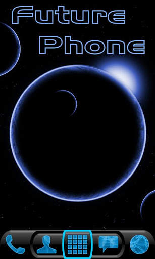 Future Phone Blue Theme Free screenshot 1