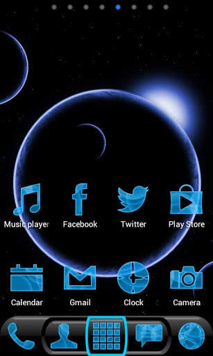 Future Phone Blue Theme Free screenshot 2