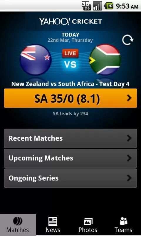 Yahoo Cricket screenshot 7