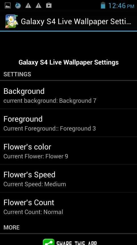 Galaxy S4 Live Wallpaper screenshot 4