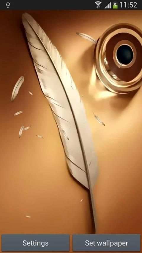 Galaxy Note feather wallpaper स्क्रीनशॉट 2