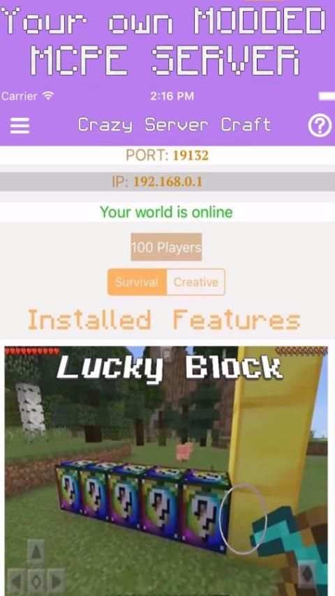 Crazy Craft for Minecraft PE 2 تصوير الشاشة