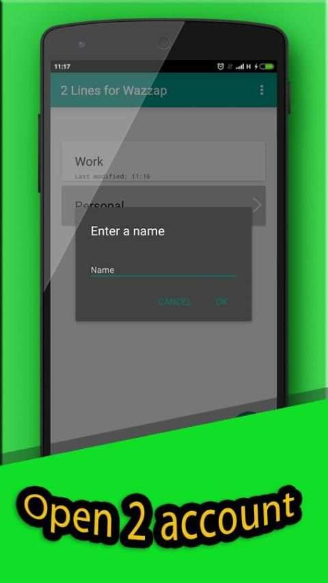 open 2 account whatsapp PRANK screenshot 5