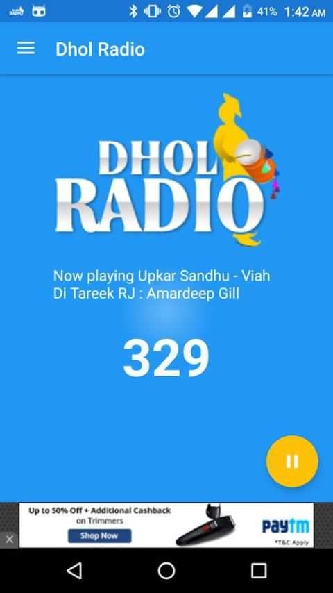 Dhol Radio - Punjabi Radio स्क्रीनशॉट 1
