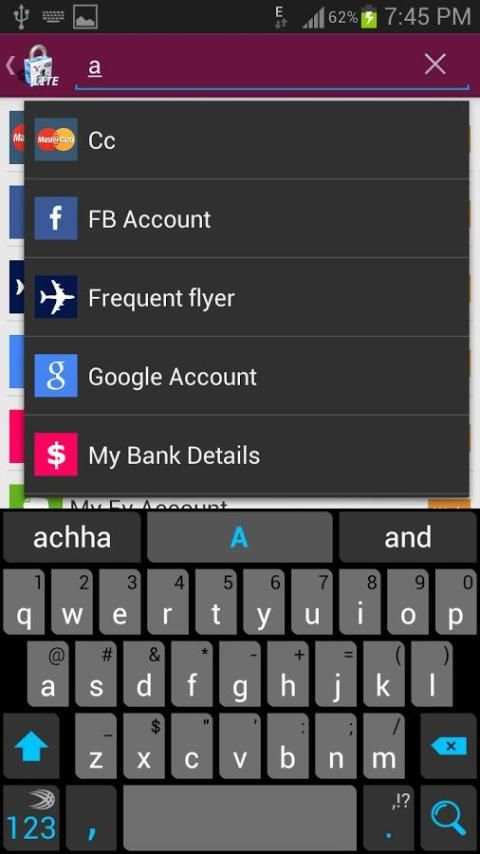 Password Vault Lite स्क्रीनशॉट 7