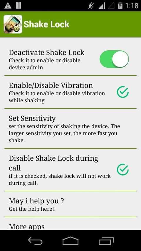 Shake Lock screenshot 7