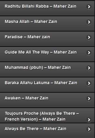 Maher Zain All Song Lyrics 1 تصوير الشاشة