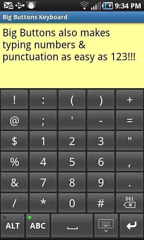 Big Buttons Keyboard Standard screenshot 2