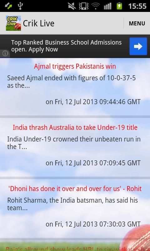 CRIK LIVE - Live Cricket screenshot 1
