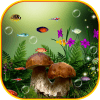 Mushroom Aquarium 3D Live Wall أيقونة