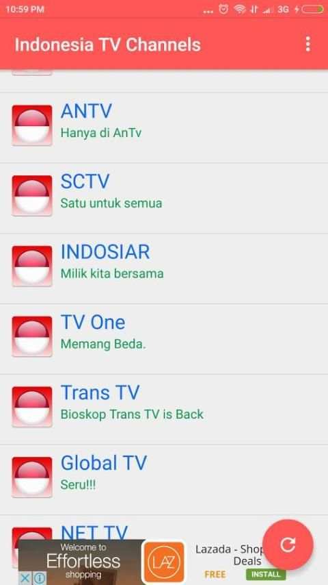 Indonesia TV Channels स्क्रीनशॉट 3