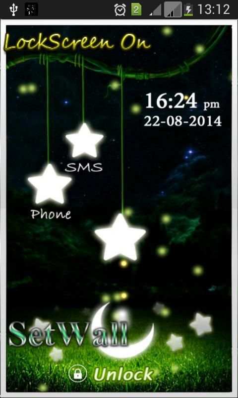 Firefly Stars Lock Screen скриншот 3