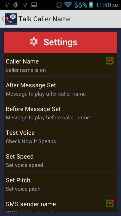 Spoken Caller Name Free screenshot 2