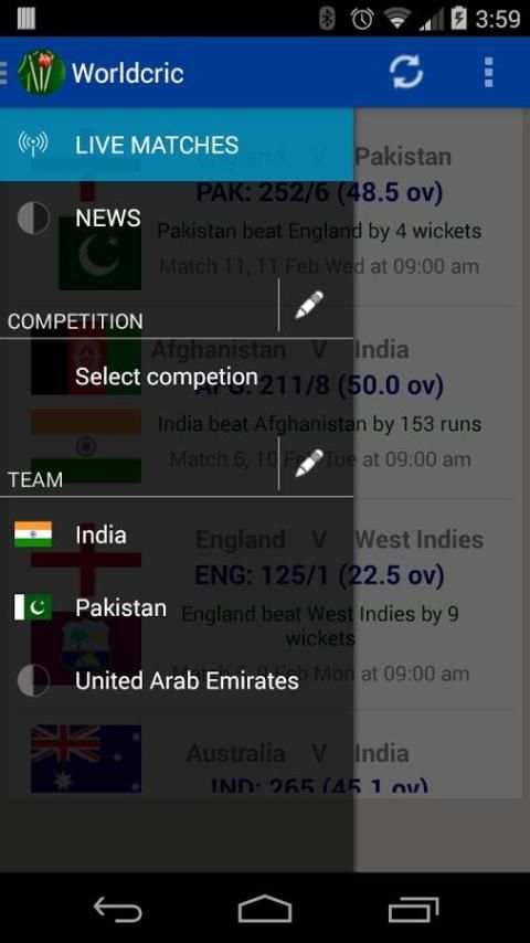 Worldcric Cricket Live screenshot 2