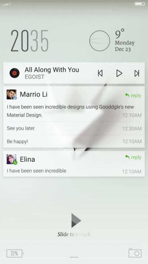 Pure Design CM Locker Theme 3 تصوير الشاشة