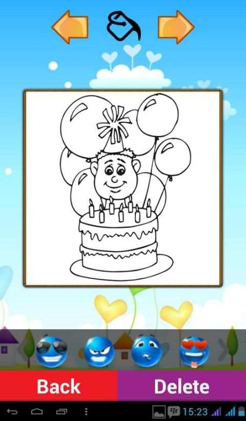 Birthday Coloring Games скриншот 2
