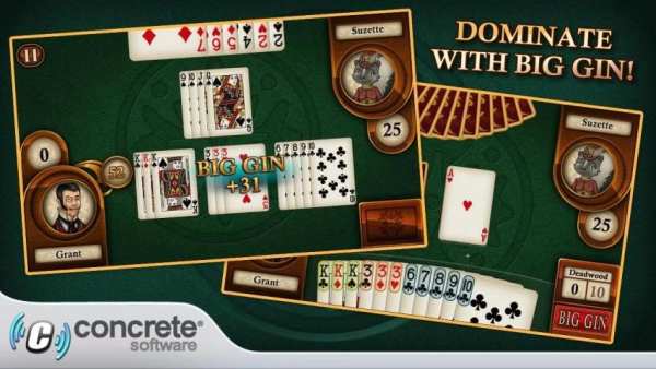 Aces Gin Rummy Classic स्क्रीनशॉट 1